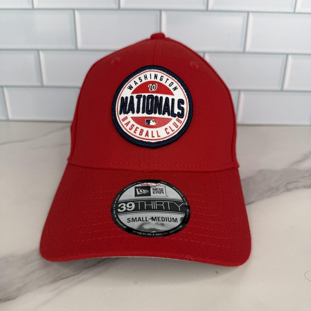 Washington Nationals‎ Hat Cap Fitted Mens Small Medium Red MLB 39THIRTY New Era